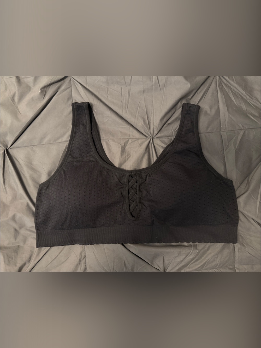 torrid Black Lace-Up Wireless Sports Bra